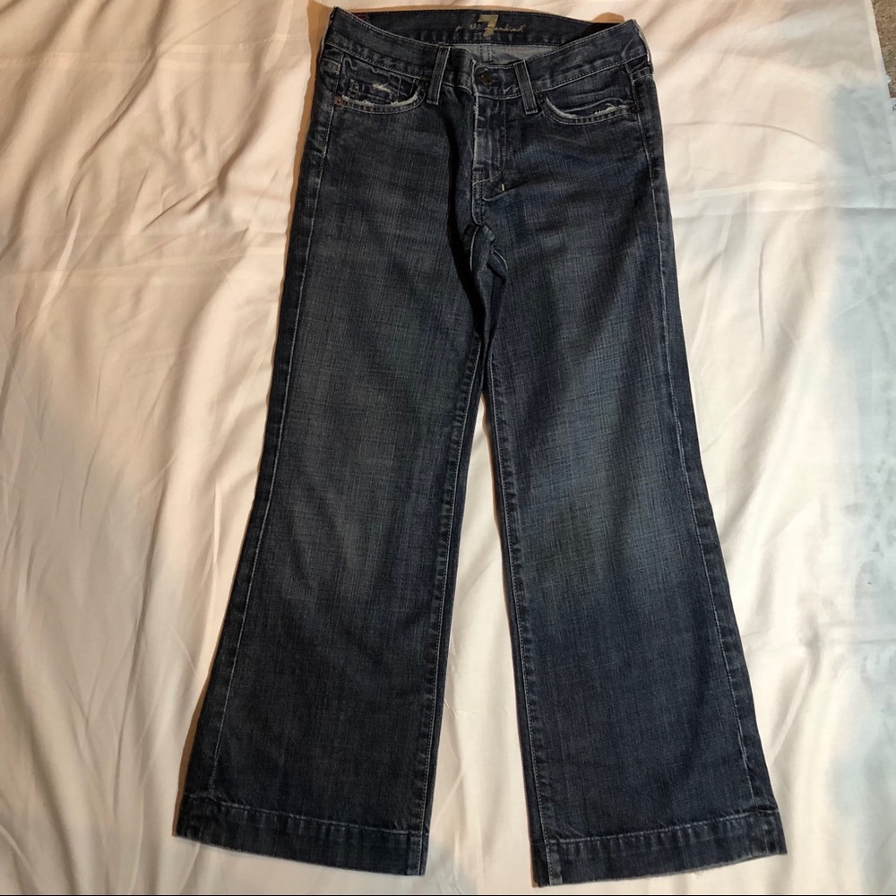 7 for All Mankind Wide Leg Jeans. Size 26